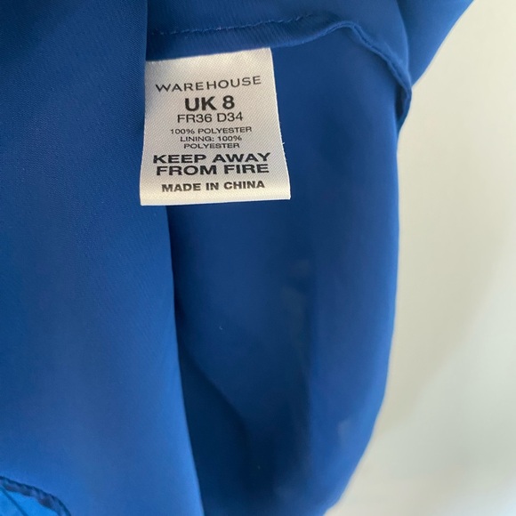 Warehouse blue mini dress - Size: 4(US) / 8(UK) - Picture 5 of 5